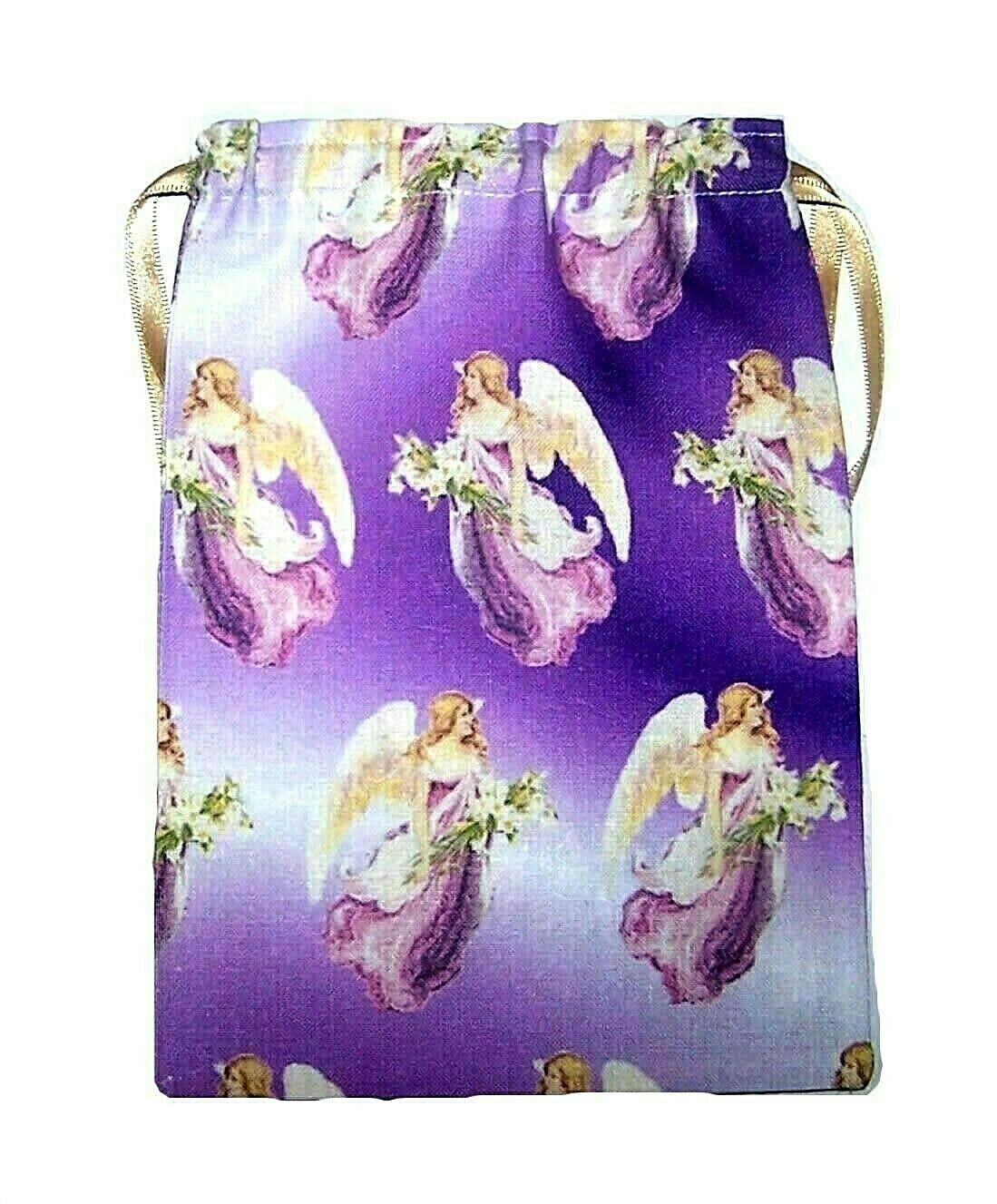 Runes Crystals  Angel Bag Scattered Lilac Unicorns Tarot