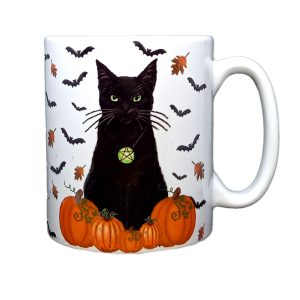 Black Cat & Pumpkin Mug