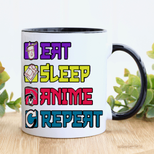 Eat Sleep Anime Repeat mug