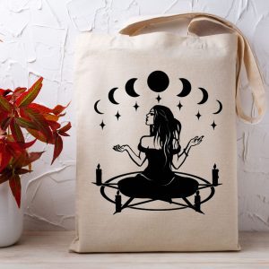 Pentacle Witch Tote Bag