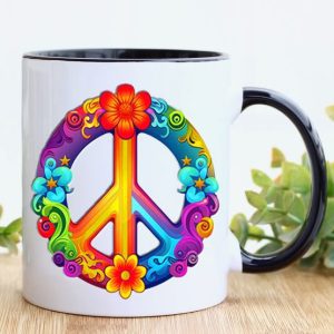 pride peace sign Mug
